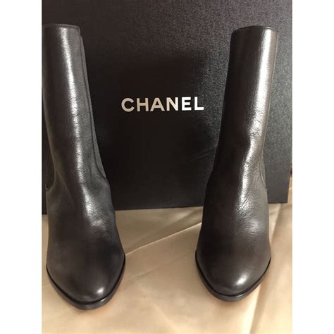 botte noir chanel|Bottes .